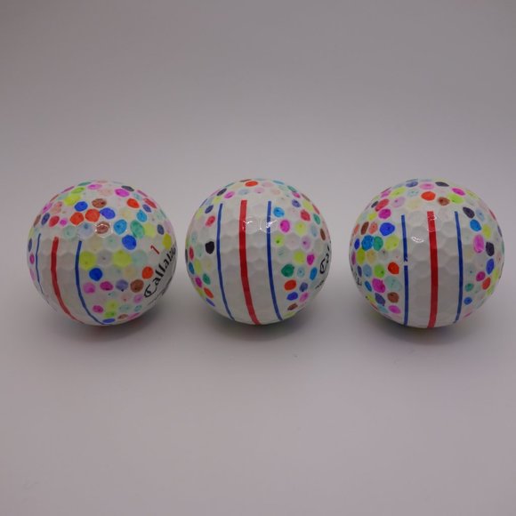 Set of Three(3) Pre-Loved Hand Design Callaway Chromesoft Golf Balls with Box - Picture 6 of 16